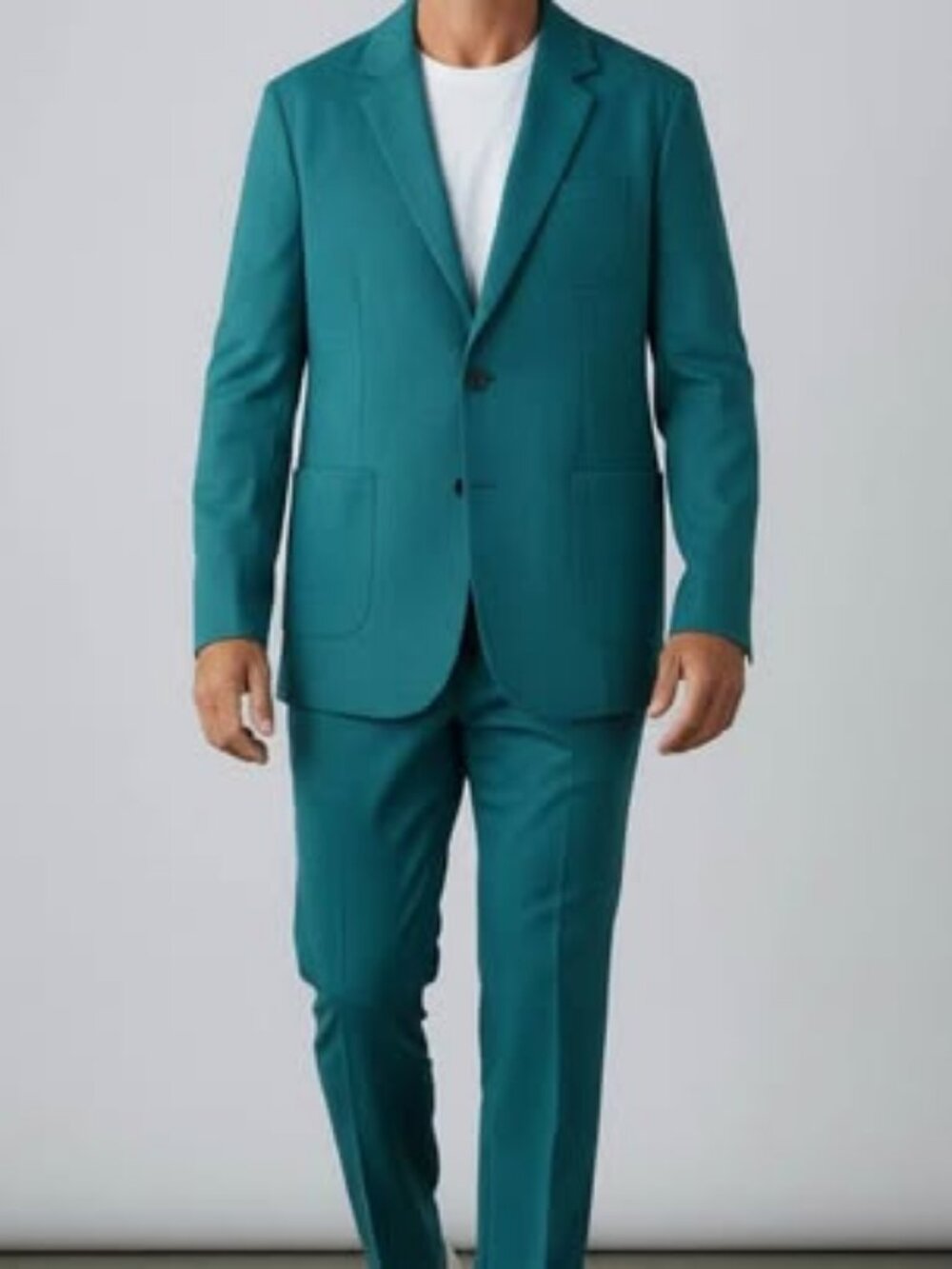 Men's Teal 3-Piece Suit — Blazer, Vest & Trousers